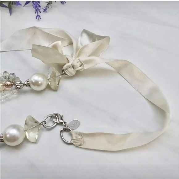 White House Black Market. Chunky Faceted Glass Multi Strand Beaded Necklace. 28” - Picture 4 of 7